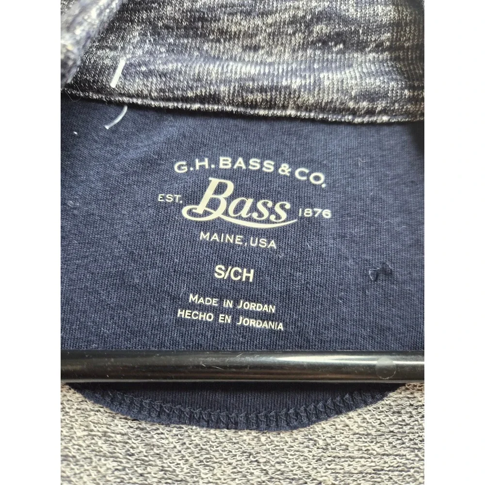 G.H. Bass & Co. Cardigan Sweater Womens Small Heather Gray Wrap Front Full Zip